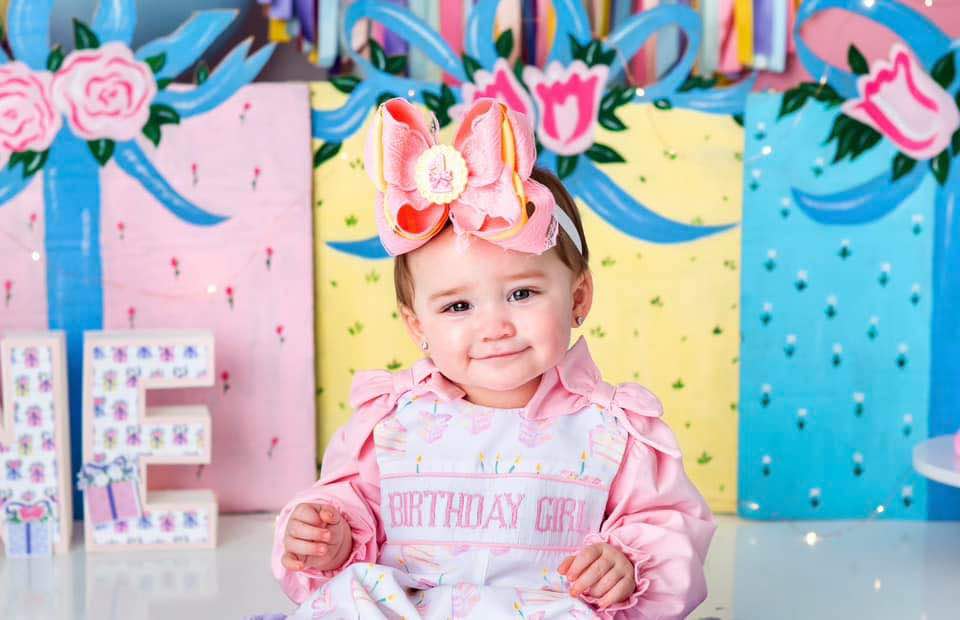 RTS: Smocked Birthday Girl Overall Set