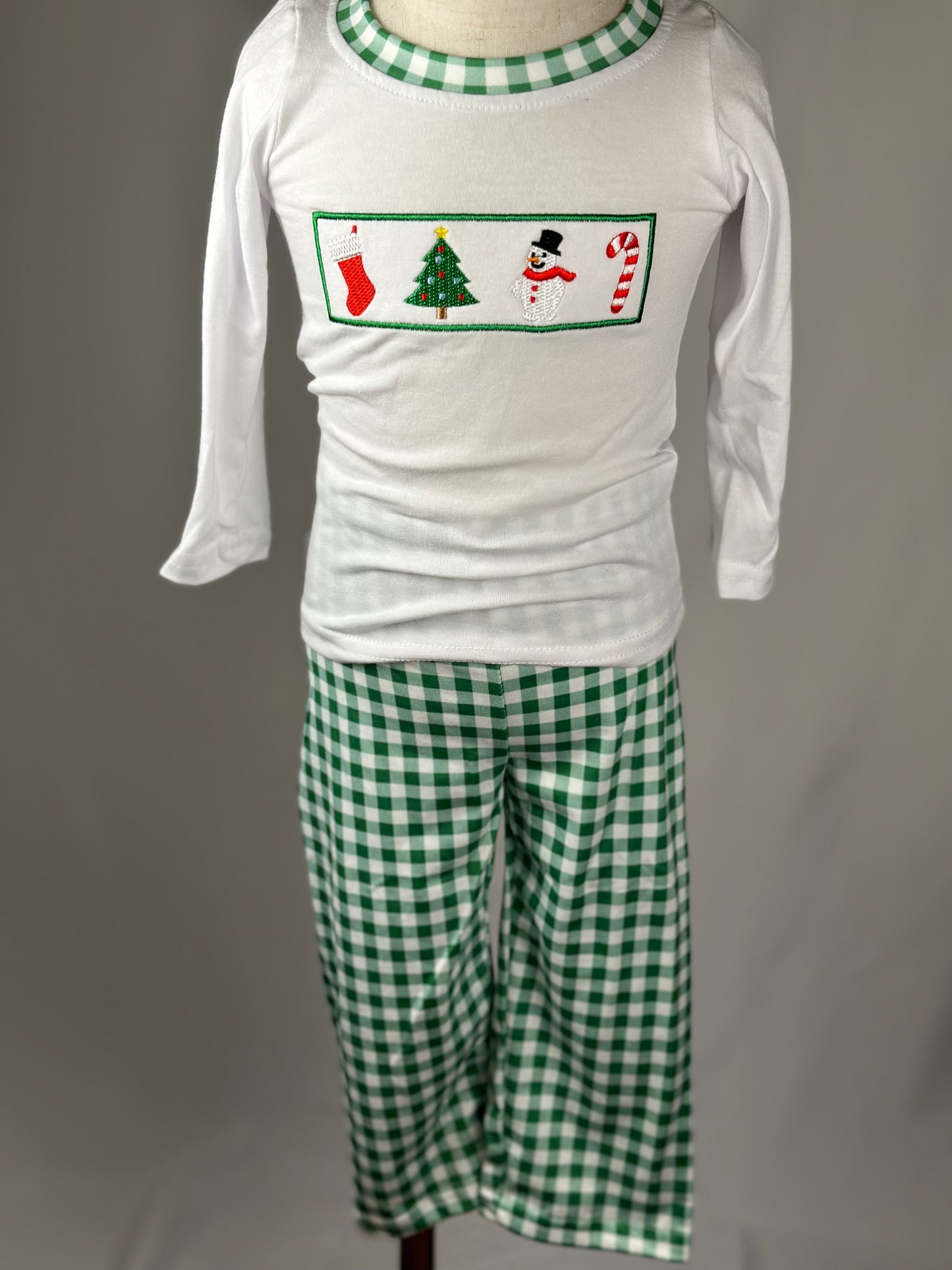 SALE - Embroidered Christmas Boys Pant Set