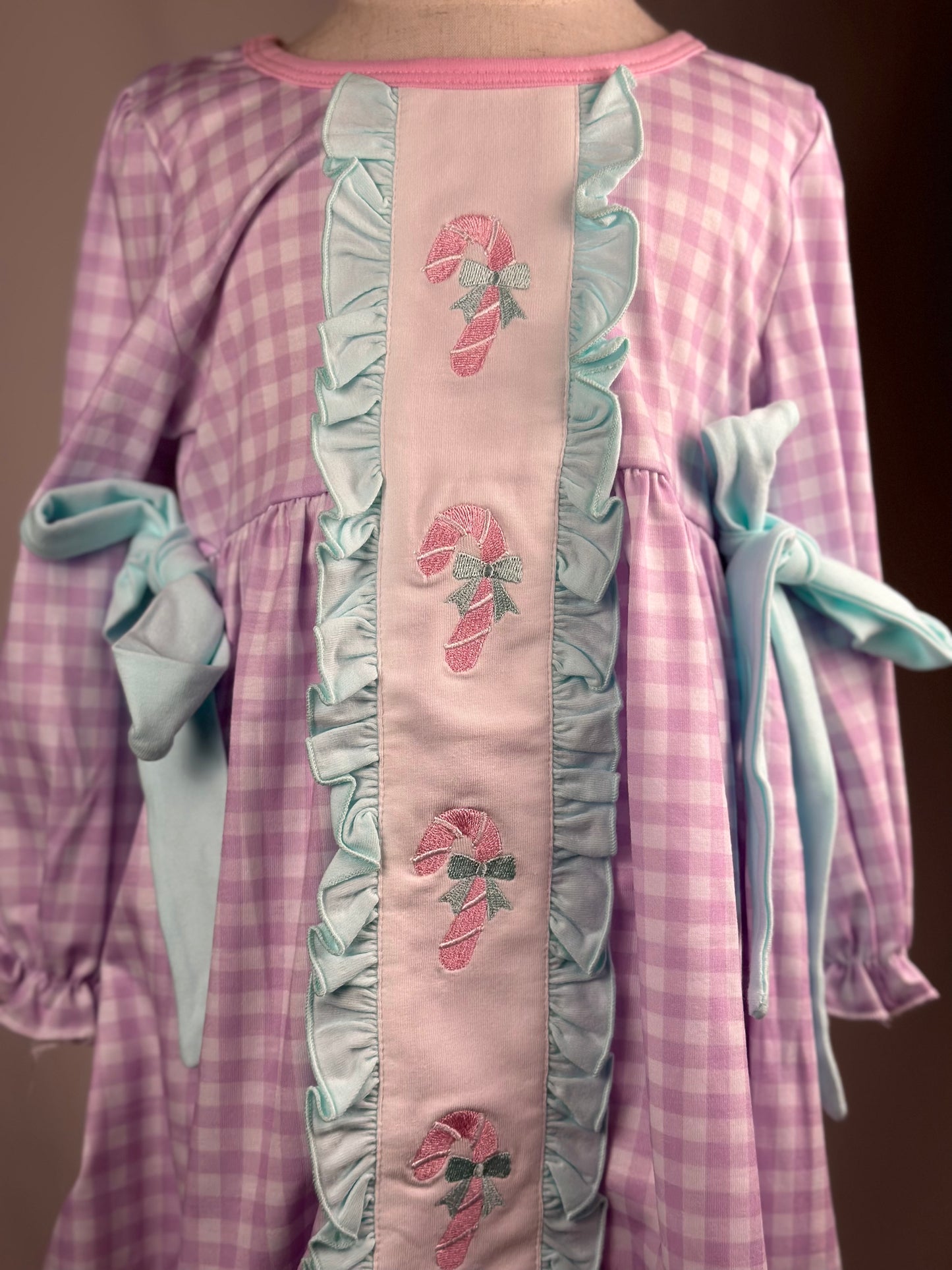 SALE - Mint Candy Cane Girls Pant Set 4T