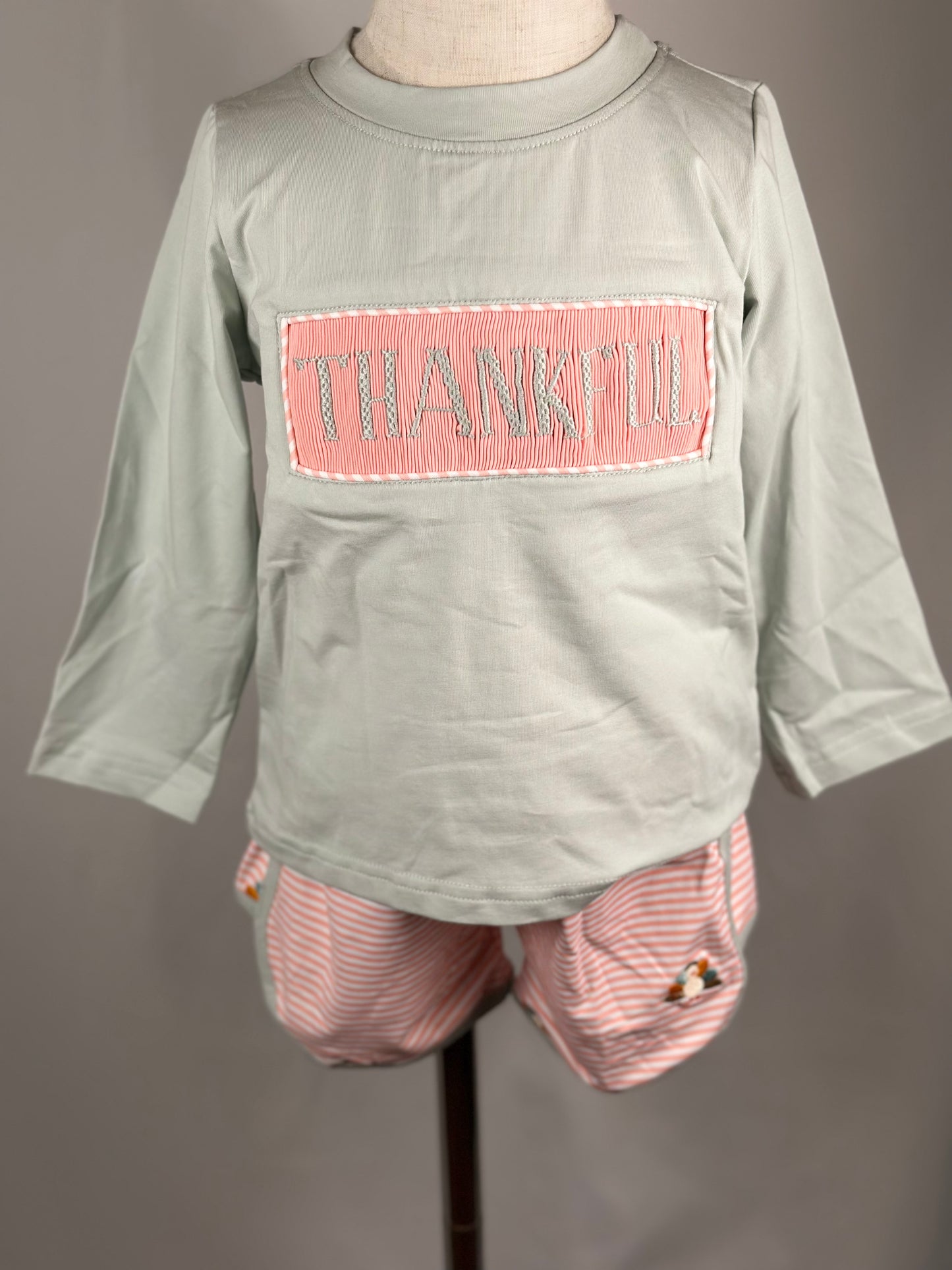 SALE - Thankful Turkey Boys Short Set 2T