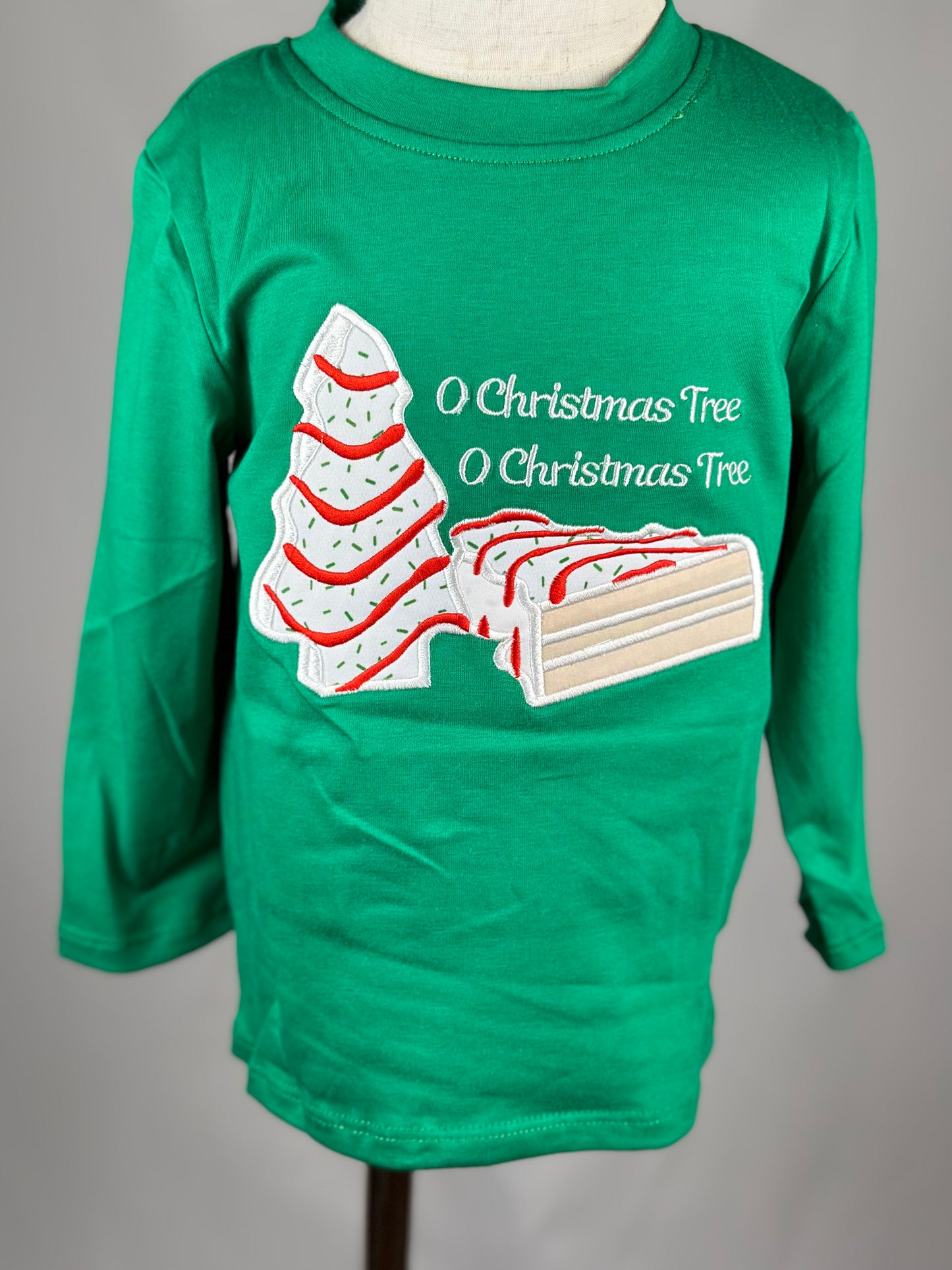 SALE - Oh Christmas Tree Appliqué Boys Shirt 4T