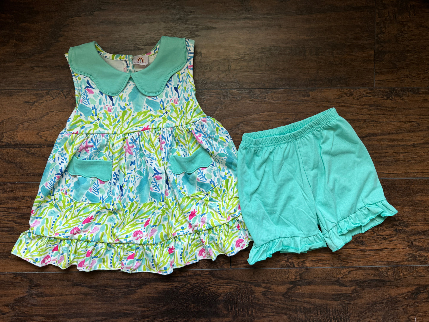 RTS - Summer Floral Short Set 4T