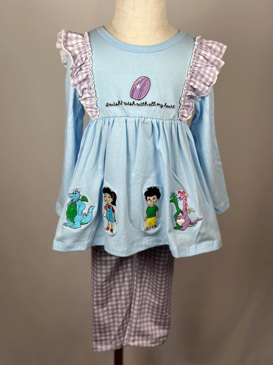 RTS - Dragon Tales Girl Pant Set 2T