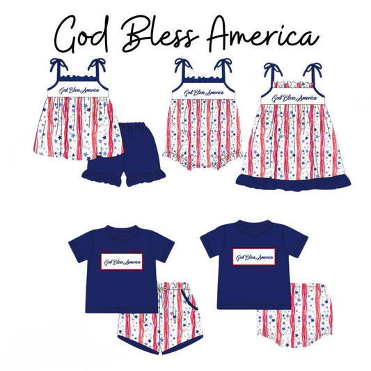 Preorder Weekly Deal - Embroidered God Bless America: ETA June