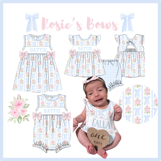 WS PREORDER 35 - Rosie’s Bows Name Smocks: ETA February