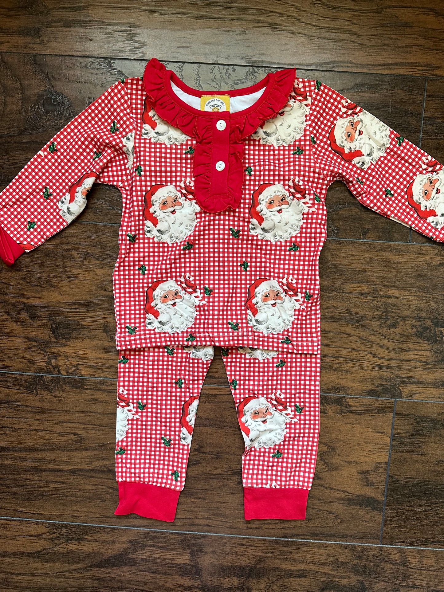 RTS - Girls Vintage Santa Loungewear