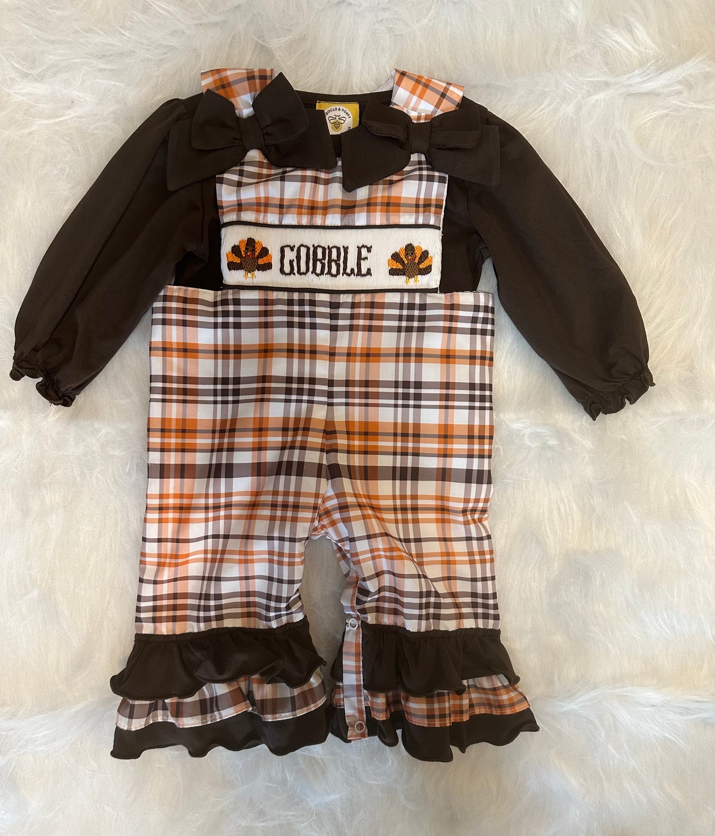 RTS: Girls Gobble Romper