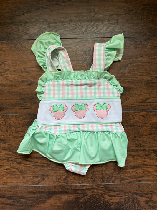 RTS - Embroidered Plaid Mouse Swim 18m