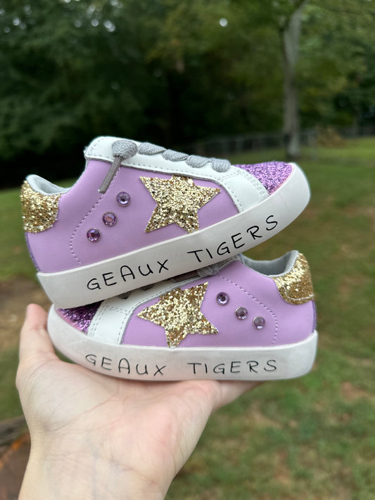 RTS - Geaux Tigers Kids Star Shoes