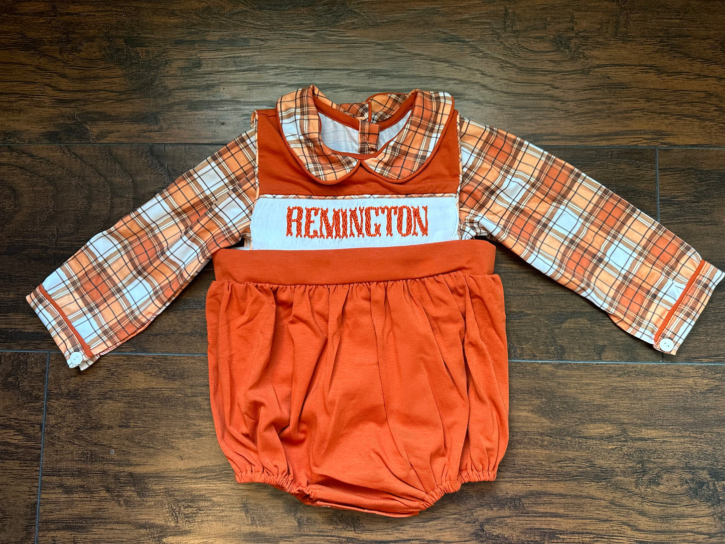 RTS MONOGRAM - Fall Plaid Boys Bubble REMINGTON 3m