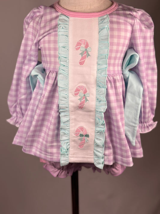 SALE - Candy Cane Cutie Bloomer Set 12/18m