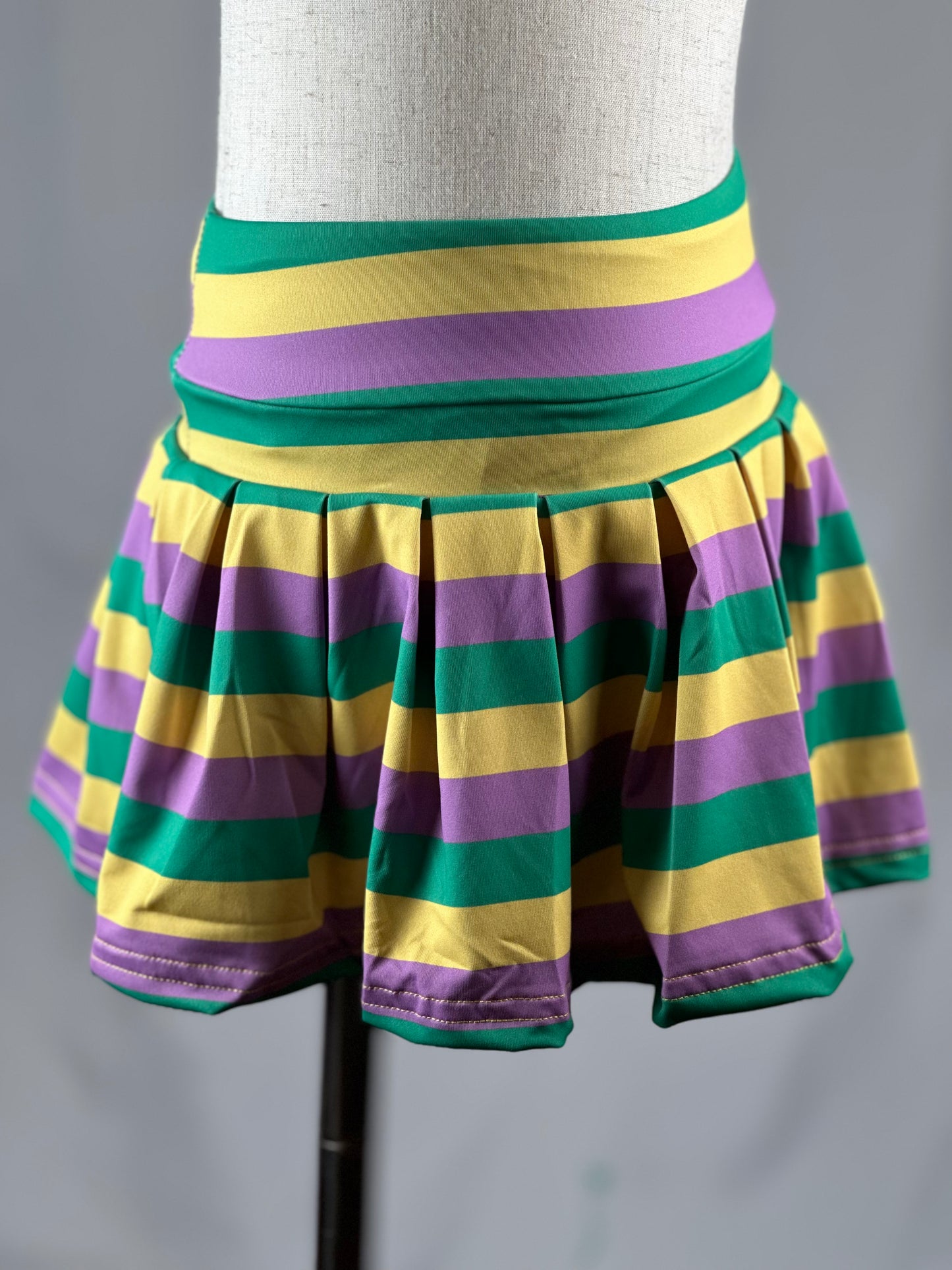 RTS - Mardi Gras Sriped Skort