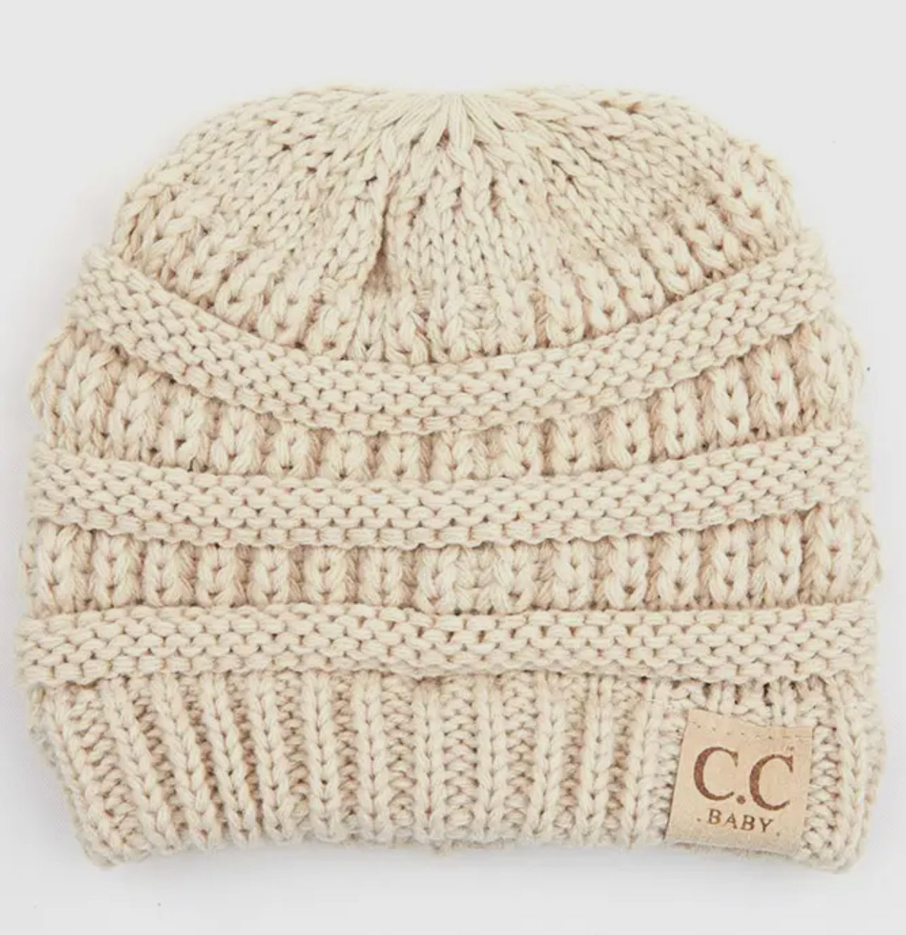 RTS - C.C Baby Solid Color Knit Beanie - Beige