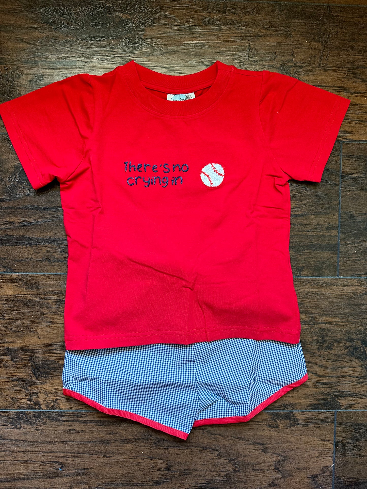 RTS - There’s No Crying in Baseball Boy Shortie Set