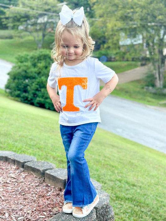 RTS - Vols Sequin Girls Tee