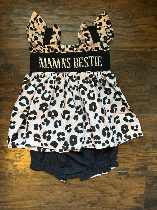 RTS - Mama’s Bestie Smocked Bloomer Set 2T