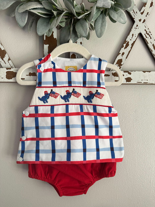 RTS: Boys Patriotic Dino Diaper Set