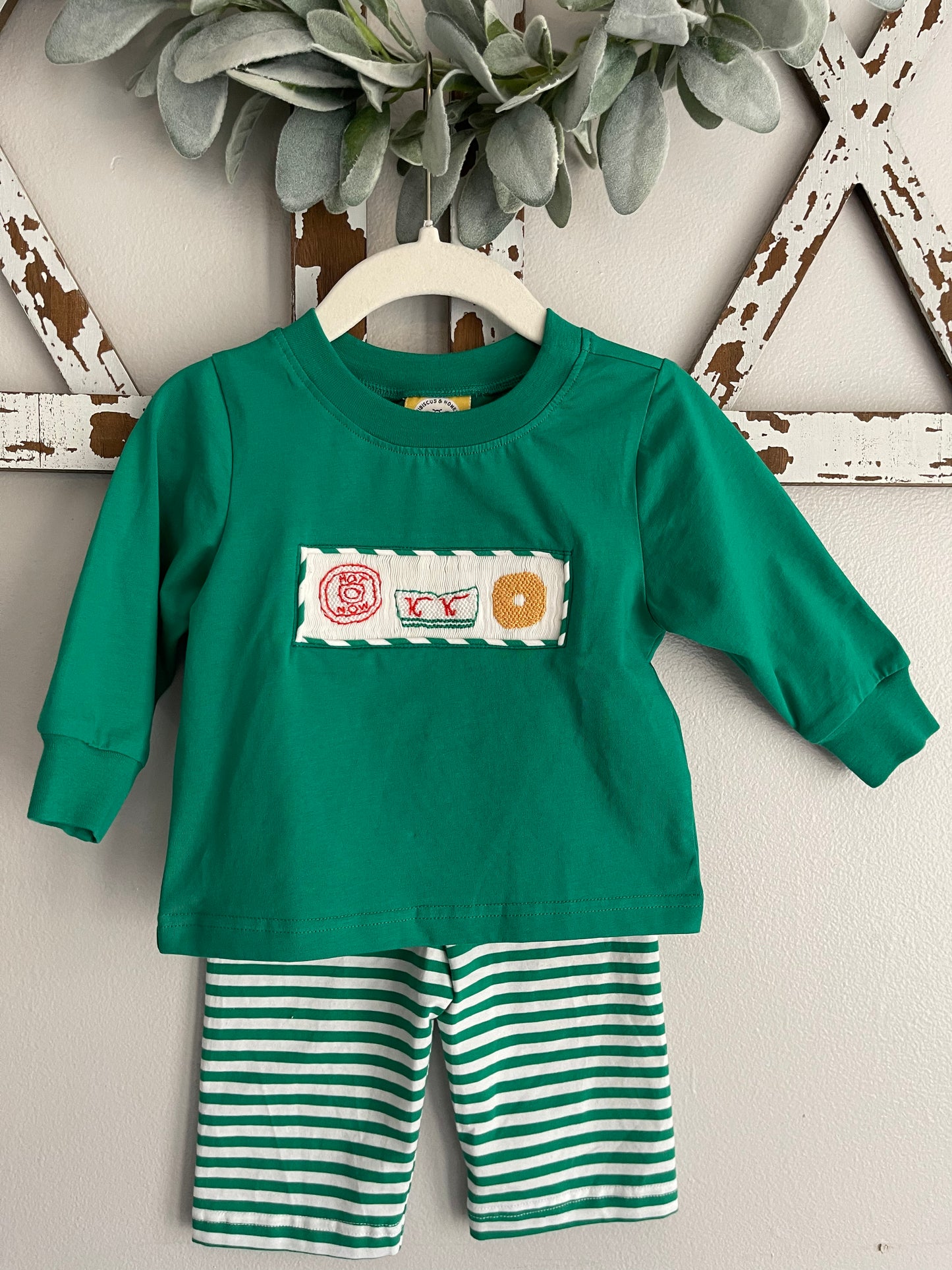 RTS: Smocked Glazed Donuts Collection - Boys Knit Pant Set